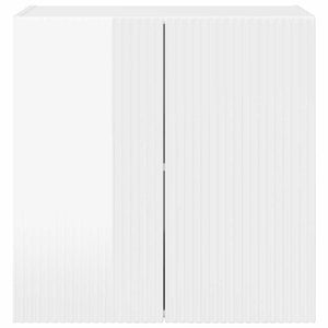 TV Vägghylla Högblanka vita 59,5 x 31 x 60 cm Konstruerat trä