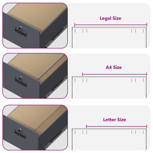 Arkivkåp med låda Antracit 44 x 50 x 106.5 cm Kallvalsat Stål