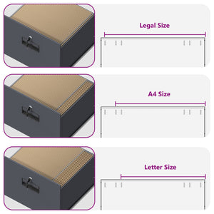 Arkivkåp med låda Antracit 44 x 50 x 106.5 cm Kallvalsat Stål