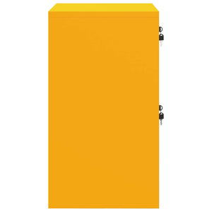 Arkivkåp med låda Senapsgul 44 x 50 x 106.5 cm Kallvalsat Stål