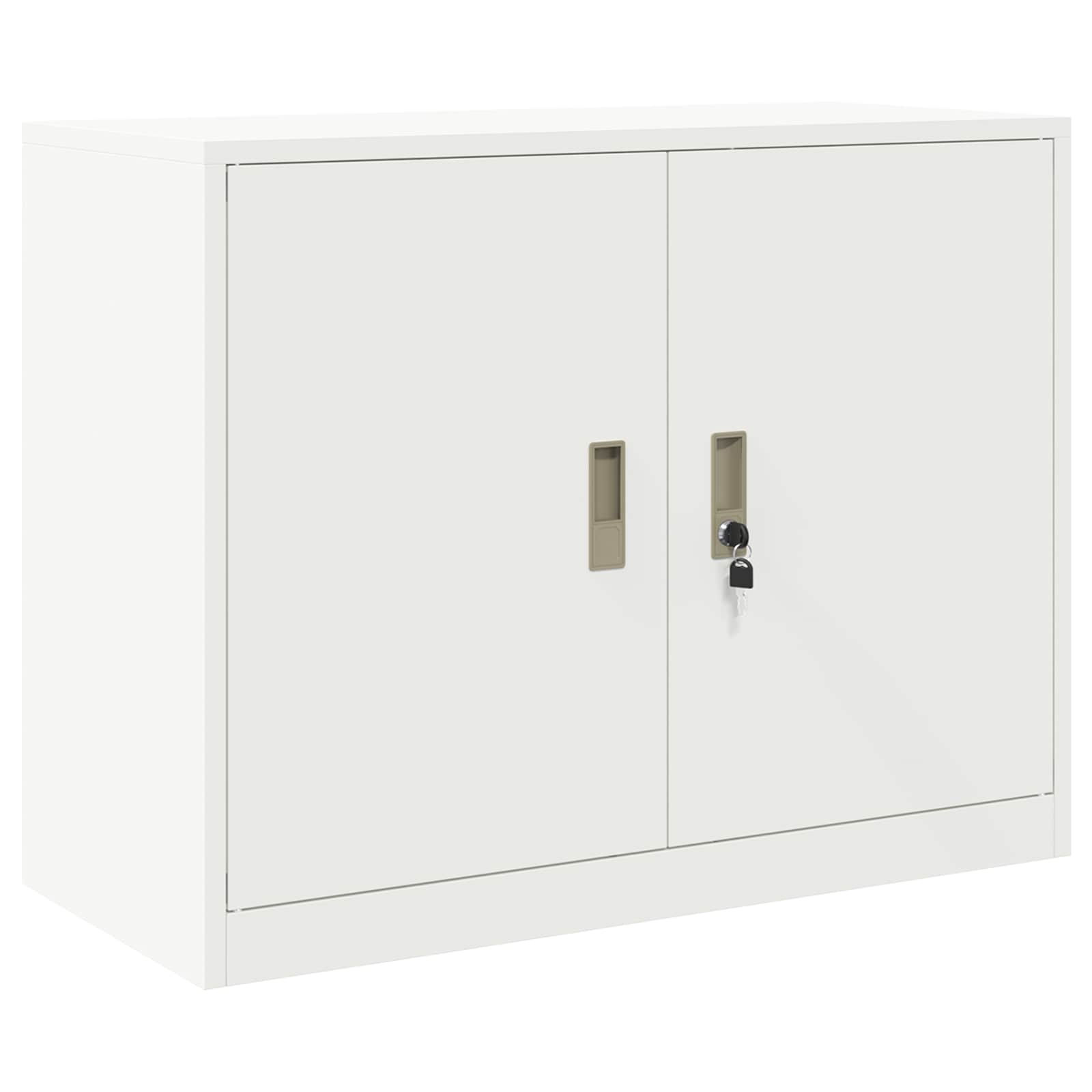 Förvaringsskåp Vit 90 x 40 x 70 cm Stål
