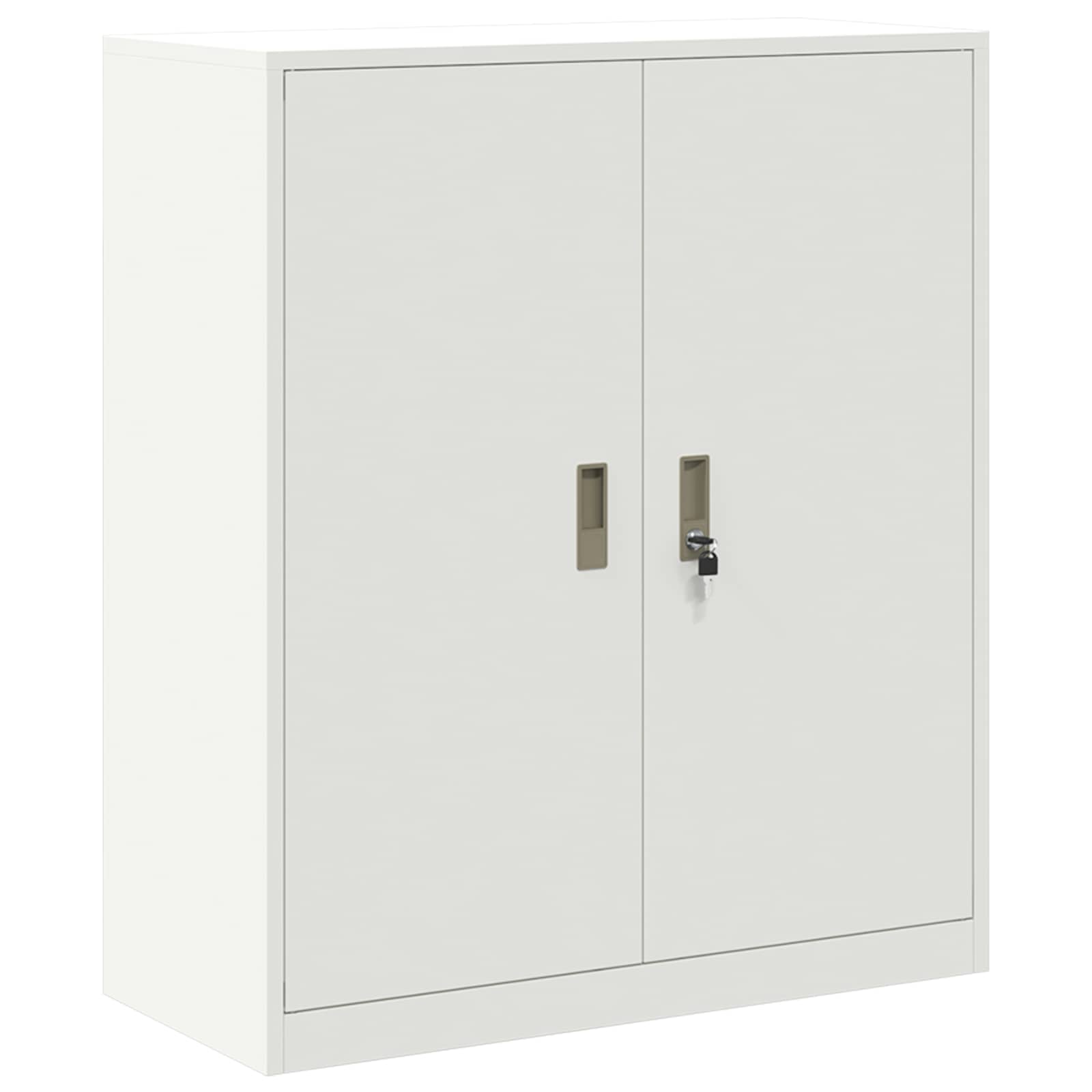 Förvaringsskåp Vit 90 x 40 x 105 cm Stål