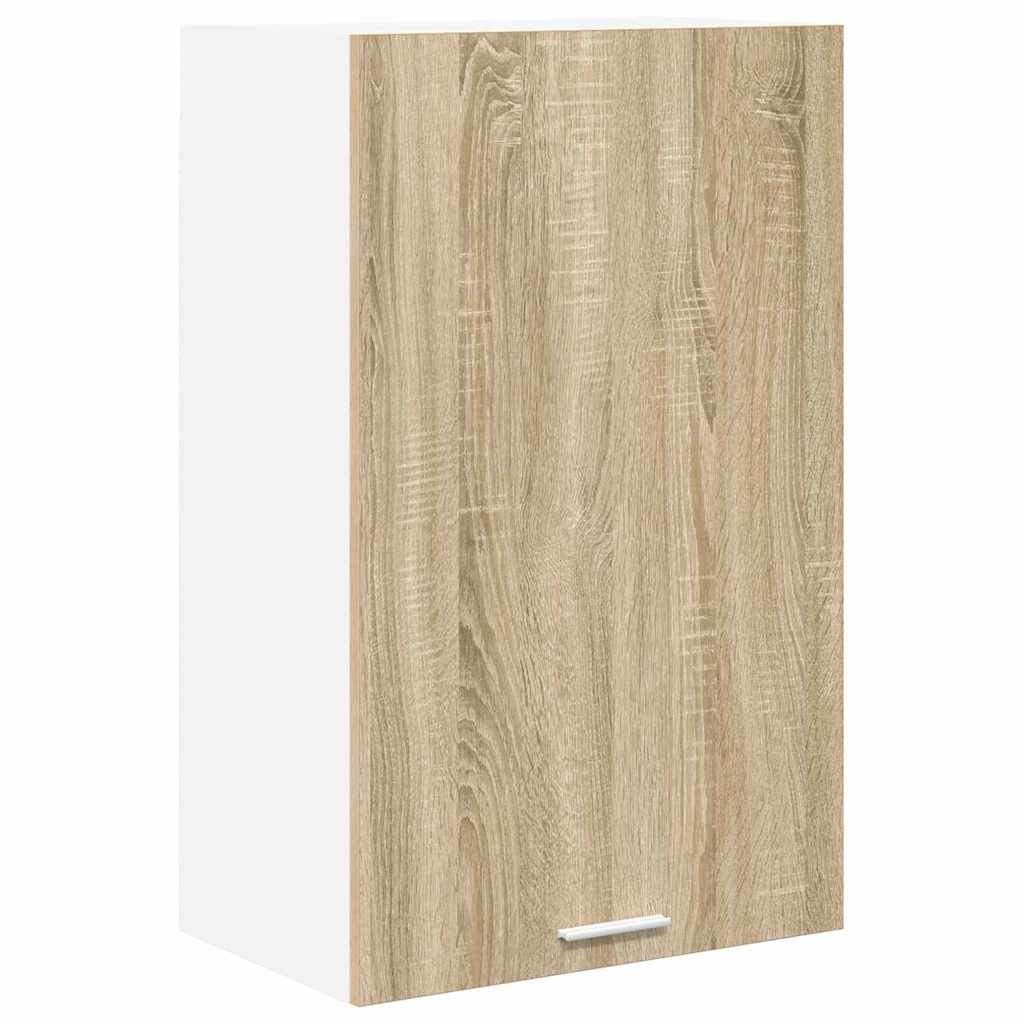 Hängande skåp Sonoma ek och vit 50 x 31 x 80 cm Konstruerat trä