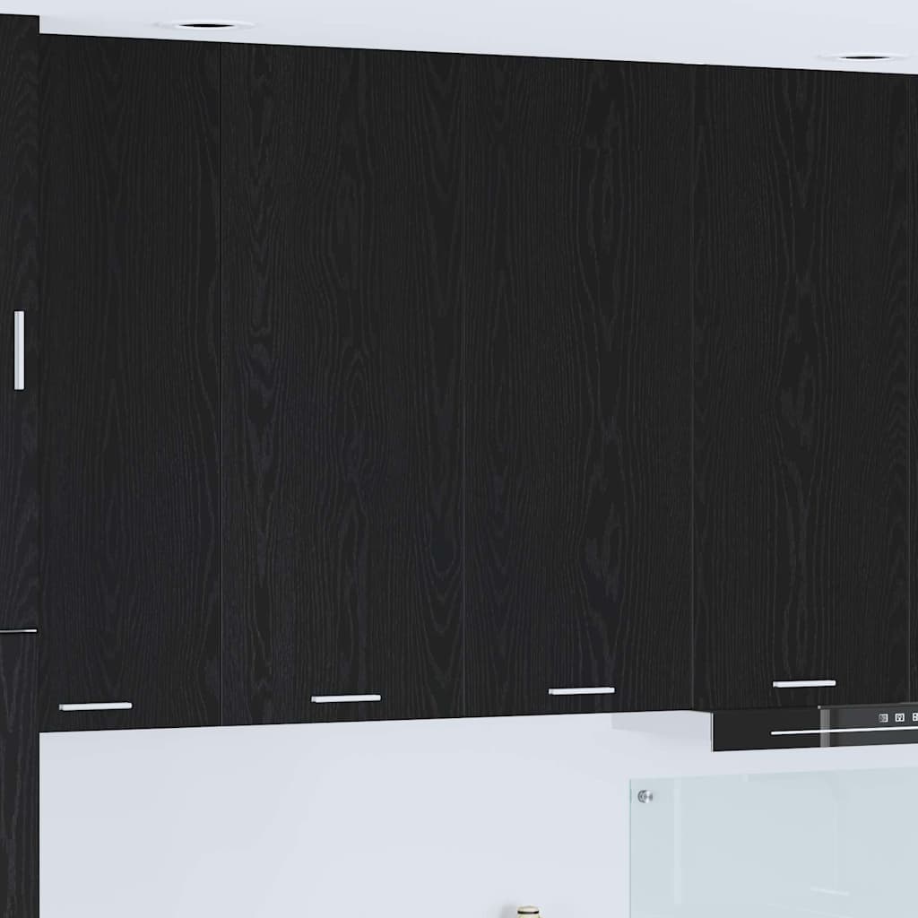 Hängande skåp Svart Ek 80 x 31 x 100 cm Konstruerat trä