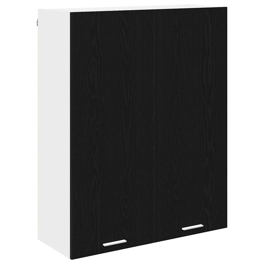 Hängande skåp Svart Ek 80 x 31 x 100 cm Konstruerat trä
