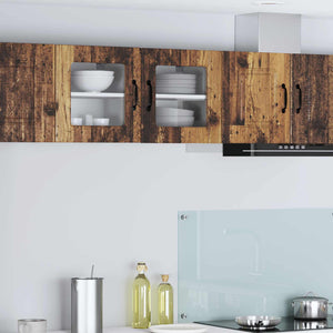 Köksskåp 2 pcs Gammalt trä 40 x 31 x 40 cm Konstruerat trä