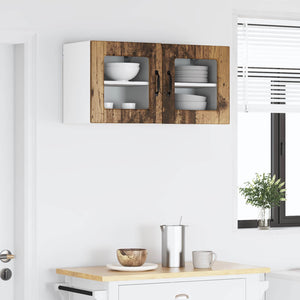 Köksskåp 2 pcs Gammalt trä 40 x 31 x 40 cm Konstruerat trä