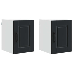 Köksskåp med hylla 2 pcs Svart 30 x 31 x 40 cm Konstruerat trä