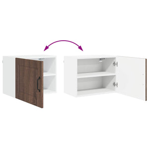 Köksskåp med dörr 2 pcs Brun Ek 50 x 31 x 40 cm Konstruerat trä