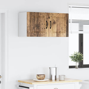 Köksskåp med hylla Gammalt trä 80 x 31 x 40 cm Konstruerat trä