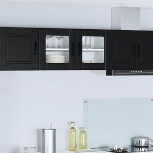 Köksskåp med hylla Svart 80 x 31 x 40 cm Konstruerat trä