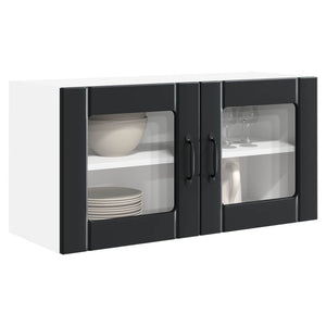 Köksskåp med hylla Svart 80 x 31 x 40 cm Konstruerat trä