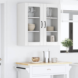 Köksskåp 2 pcs Högblanka vita 40 x 31 x 80 cm Konstruerat trä