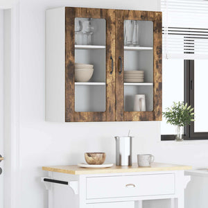 Köksskåp med dörr 2 pcs Rökt ek 40 x 31 x 80 cm Konstruerat trä