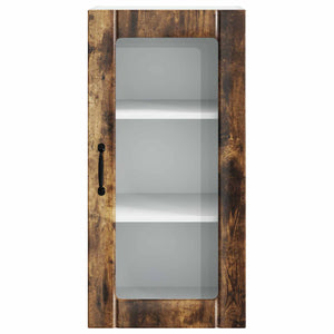 Köksskåp med dörr 2 pcs Rökt ek 40 x 31 x 80 cm Konstruerat trä