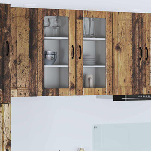 Köksskåp med hylla Gammalt trä 40 x 31 x 80 cm Konstruerat trä