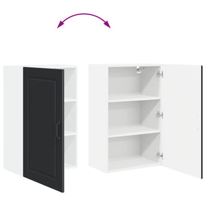 Köksskåp med hylla Svart 50 x 31 x 80 cm Konstruerat trä