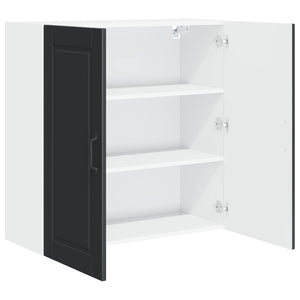 Köksskåp med hylla Svart 80 x 31 x 80 cm Konstruerat trä