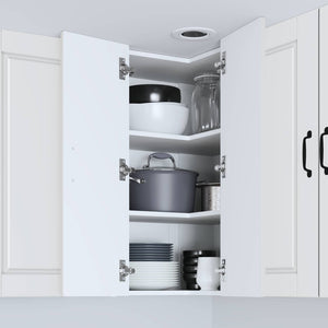 Köksskåp med hylla med dörr Vit 57 x 57 x 80 cm Konstruerat trä