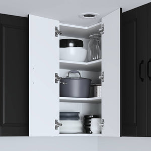 Köksskåp med hylla Svart 57 x 57 x 80 cm Konstruerat trä