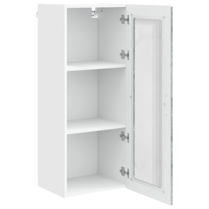 Köksskåp med hylla Betonggrå 40 x 31 x 100 cm Konstruerat trä