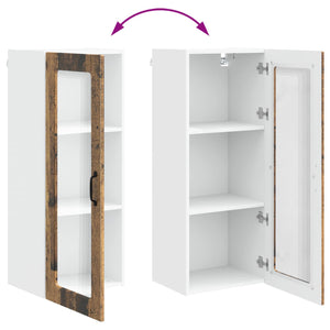 Köksskåp med hylla Gammalt trä 40 x 31 x 100 cm Konstruerat trä