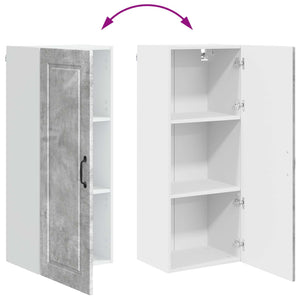 Köksskåp med hylla Betonggrå 40 x 31 x 100 cm Konstruerat trä