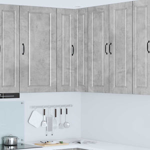 Köksskåp med hylla Betonggrå 57 x 57 x 100 cm Konstruerat trä