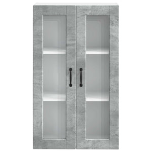 Köksskåp med hylla Betonggrå 60 x 31 x 100 cm Konstruerat trä