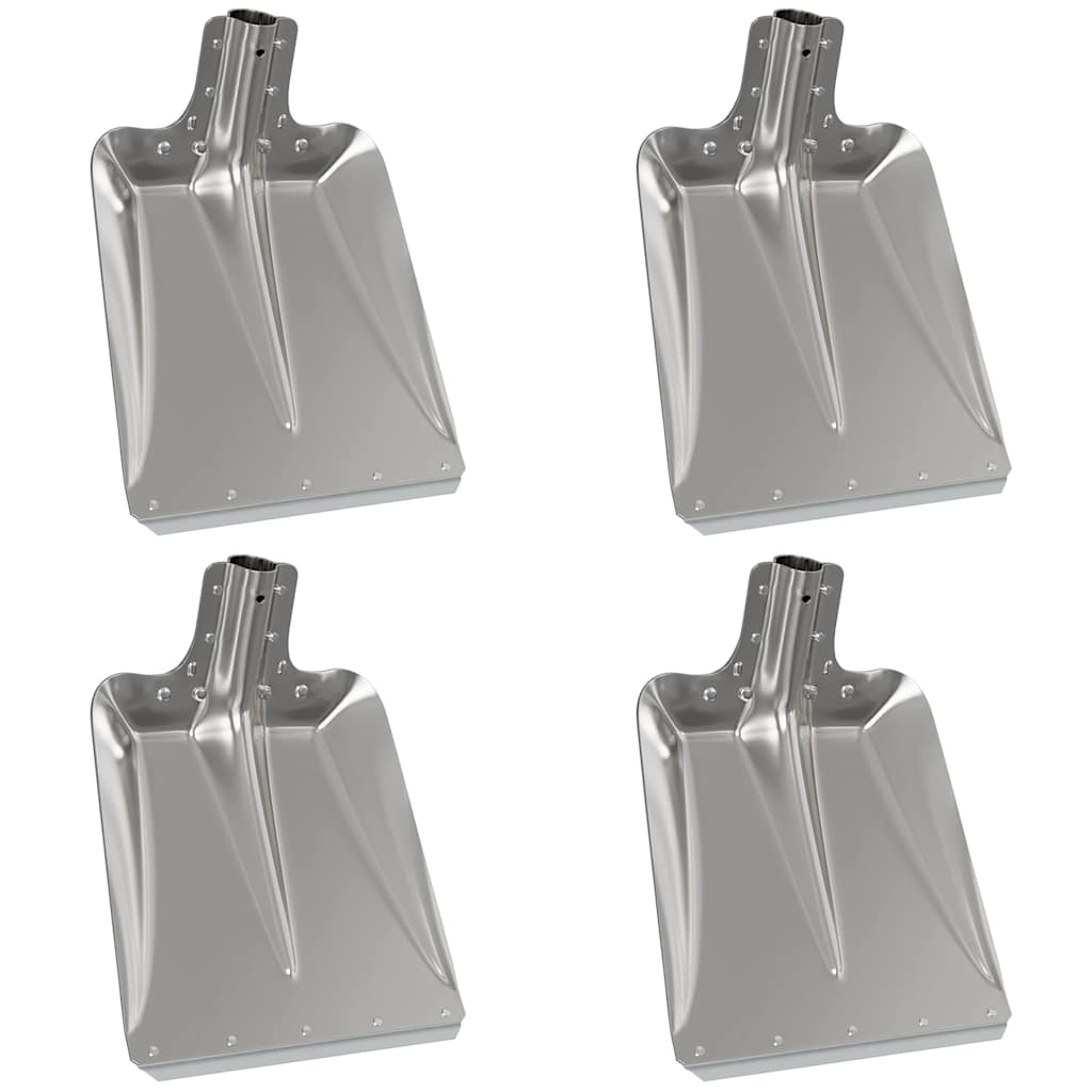 Skyffelhuvud 4 st Silver 43 x 32,5 cm Aluminium