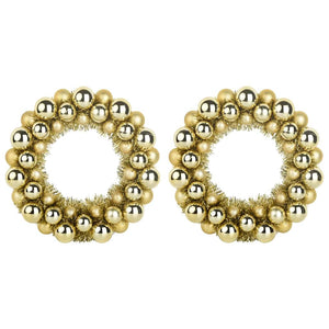 Julkulor kransar 2 pcs Guld 33 x 33 x 7 cm Polystyren