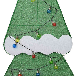 Belyst julgran med 3 presentlådor 2D varm vit 180 cm