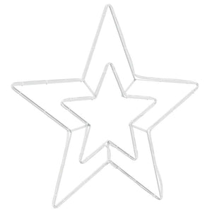 Julstjärna med 72 LED-lampor Kall Vit 51,5 x 50 x 0,65 cm Järn