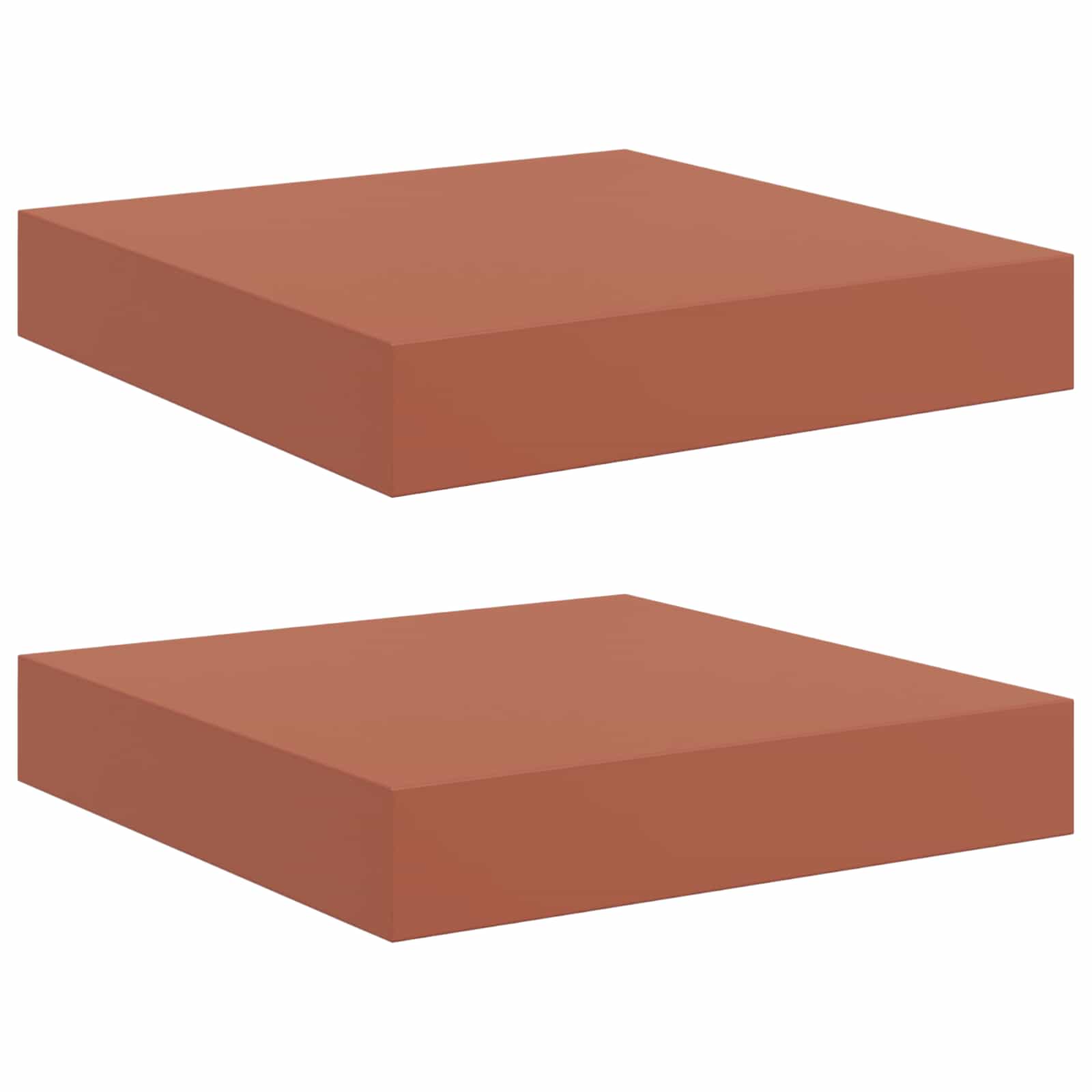 Vägg hylla 2 st Röd 23 x 23,5 x 3,8 cm Konstruerat trä