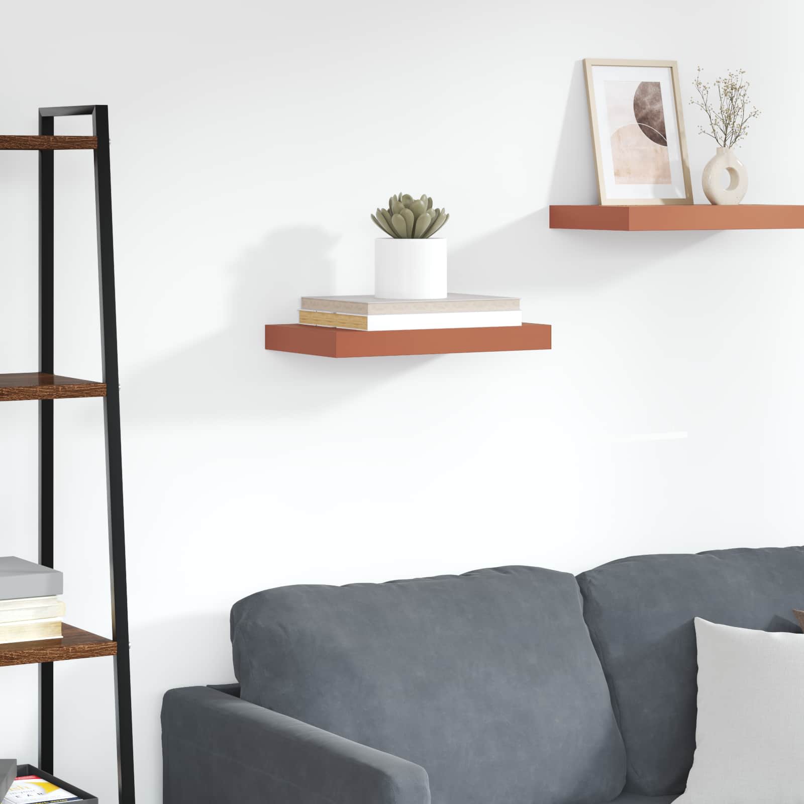 Vägg hylla Väggmonterat Röd 40 x 23,5 x 3,8 cm Konstruerat trä