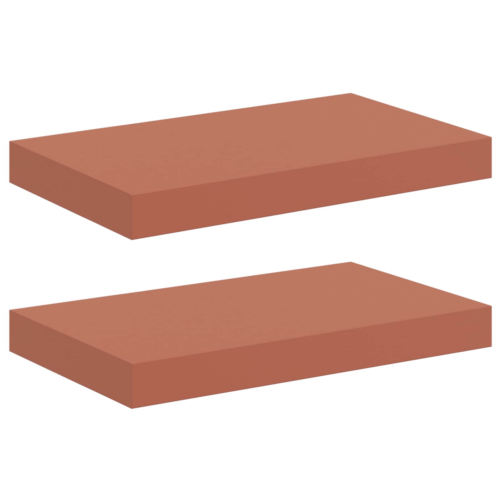 Vägg hylla 2 st Röd 40 x 23,5 x 3,8 cm Konstruerat trä
