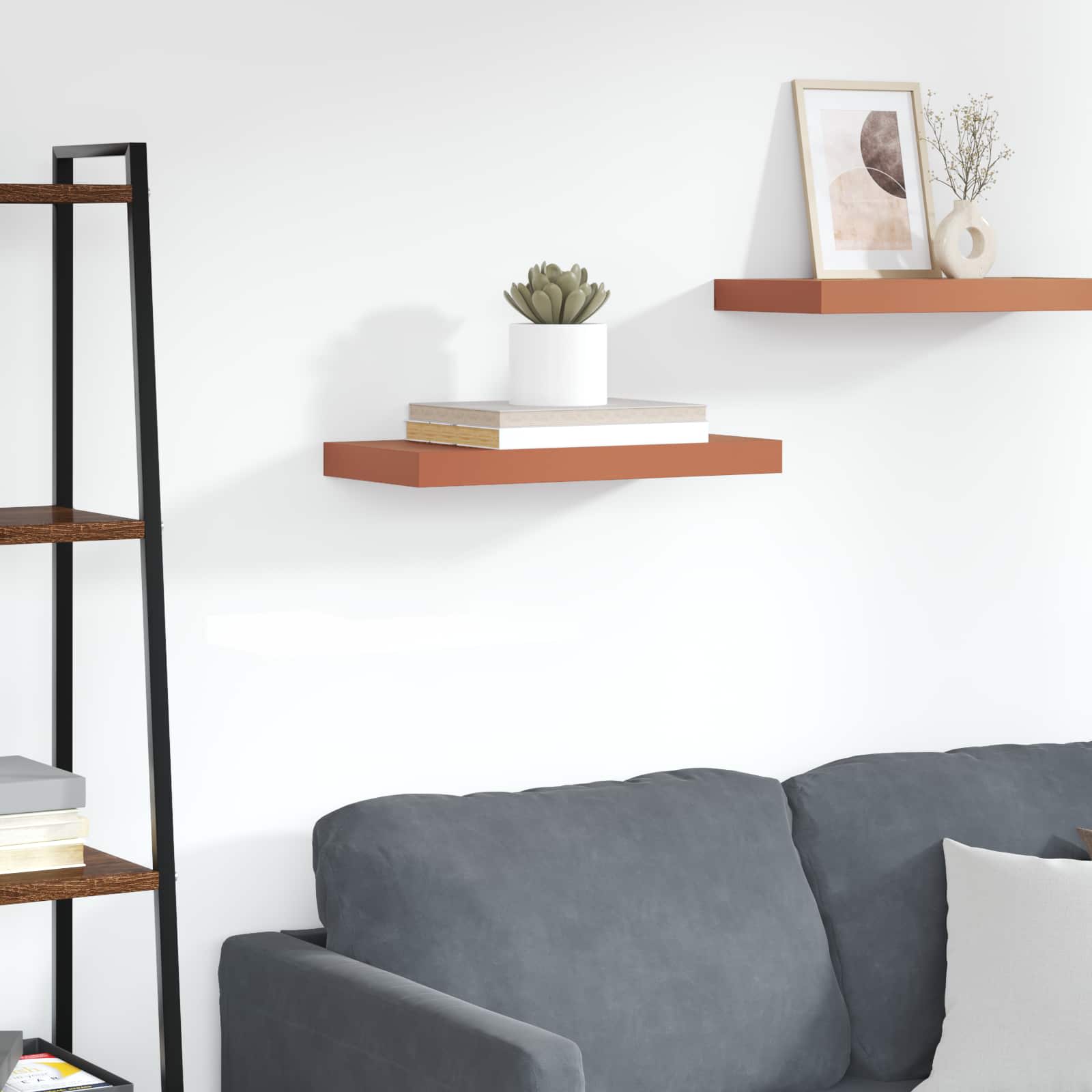 Vägg hylla Väggmonterat Röd 60 x 23,5 x 3,8 cm Konstruerat trä