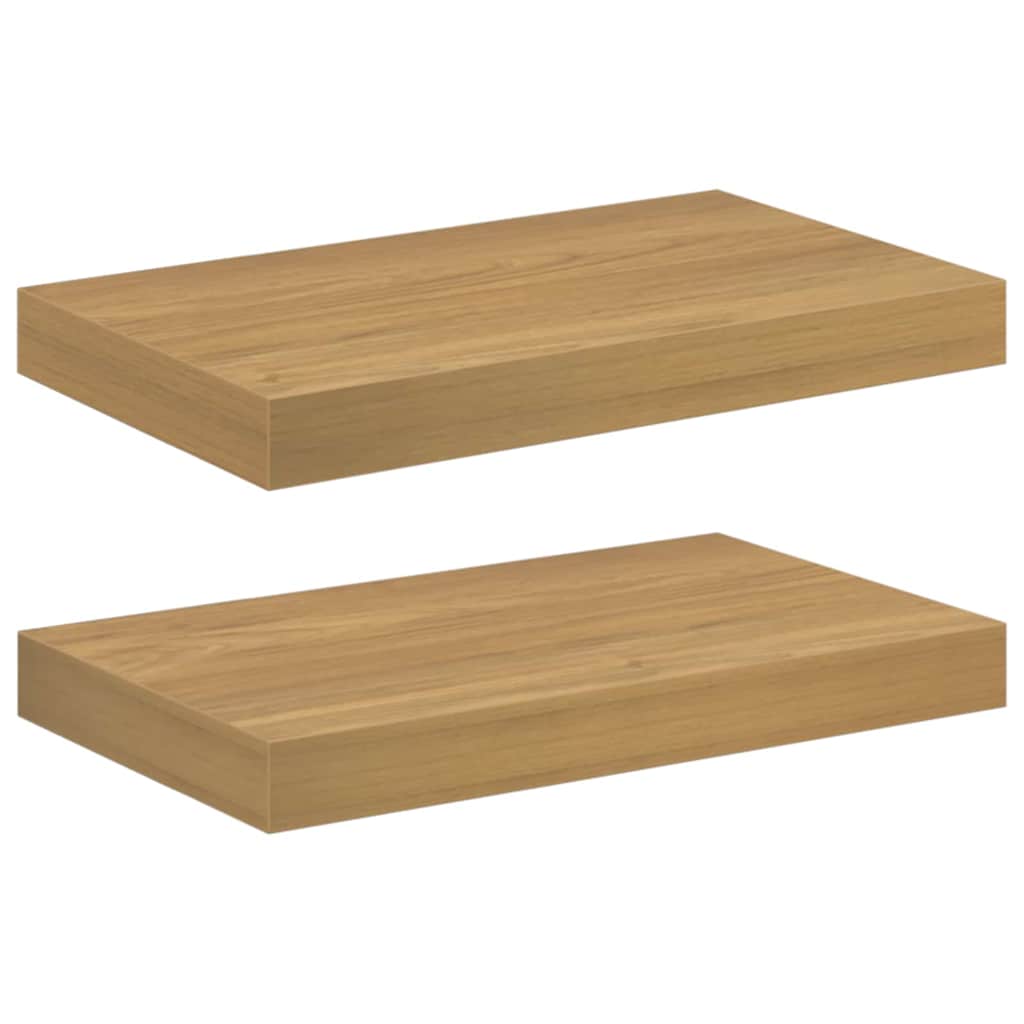 Vägg hylla 2 st Brun 40 x 23,5 x 3,8 cm Konstruerat trä