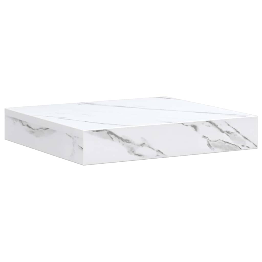 Vägg hylla Väggmonterat Vit marmor 23 x 23,5 x 3,8 cm