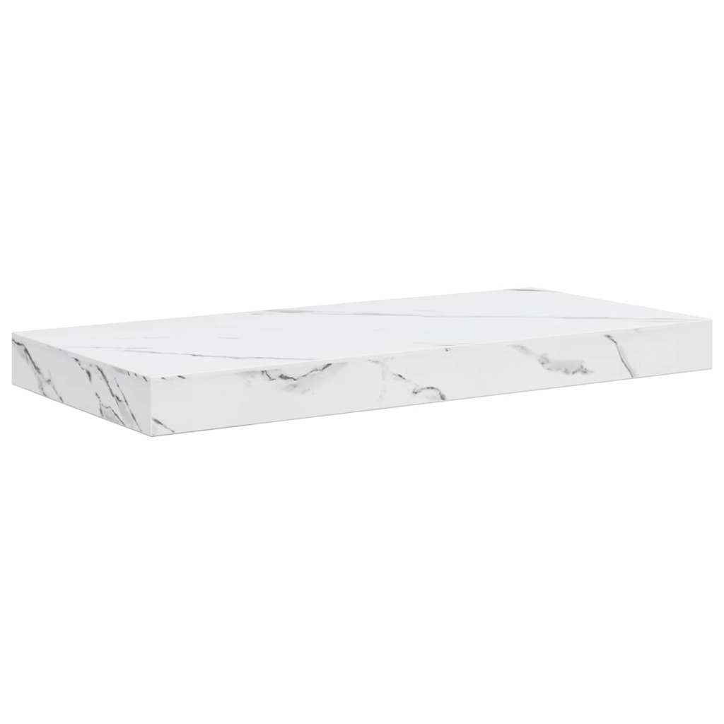Vägg hylla Väggmonterat Vit marmor 50 x 23,5 x 3,8 cm
