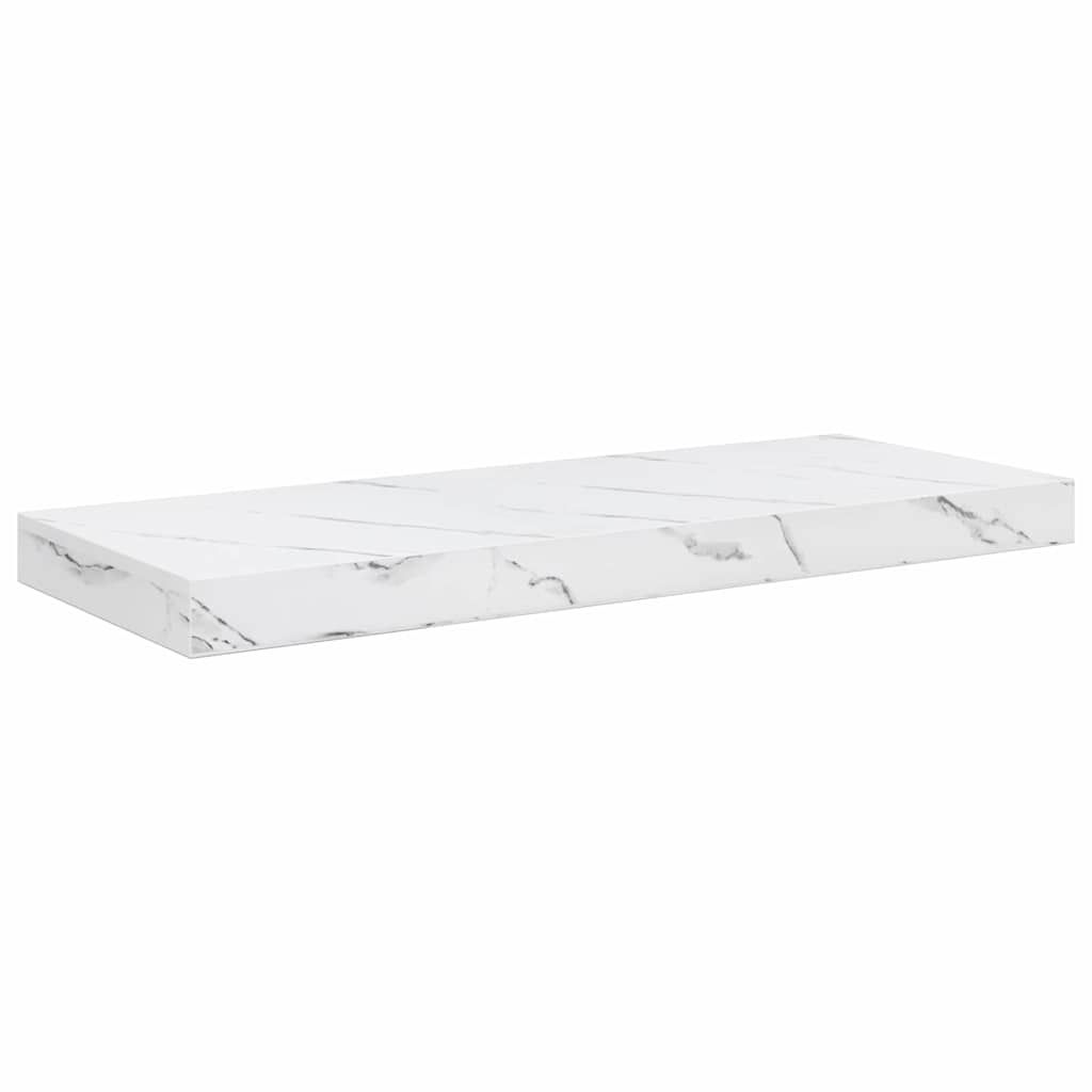 Vägg hylla Väggmonterat Vit marmor 60 x 23,5 x 3,8 cm
