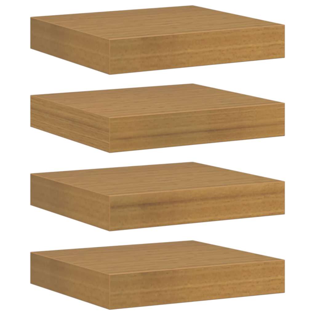 Vägg hylla 4 st Beige 23 x 23,5 x 3,8 cm Konstruerat trä