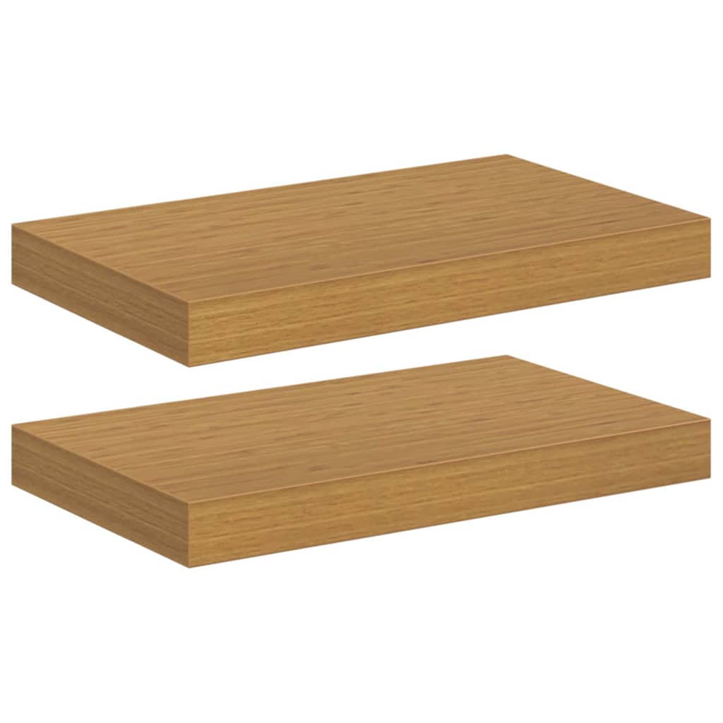 Vägg hylla 2 st Beige 40 x 23,5 x 3,8 cm Konstruerat trä