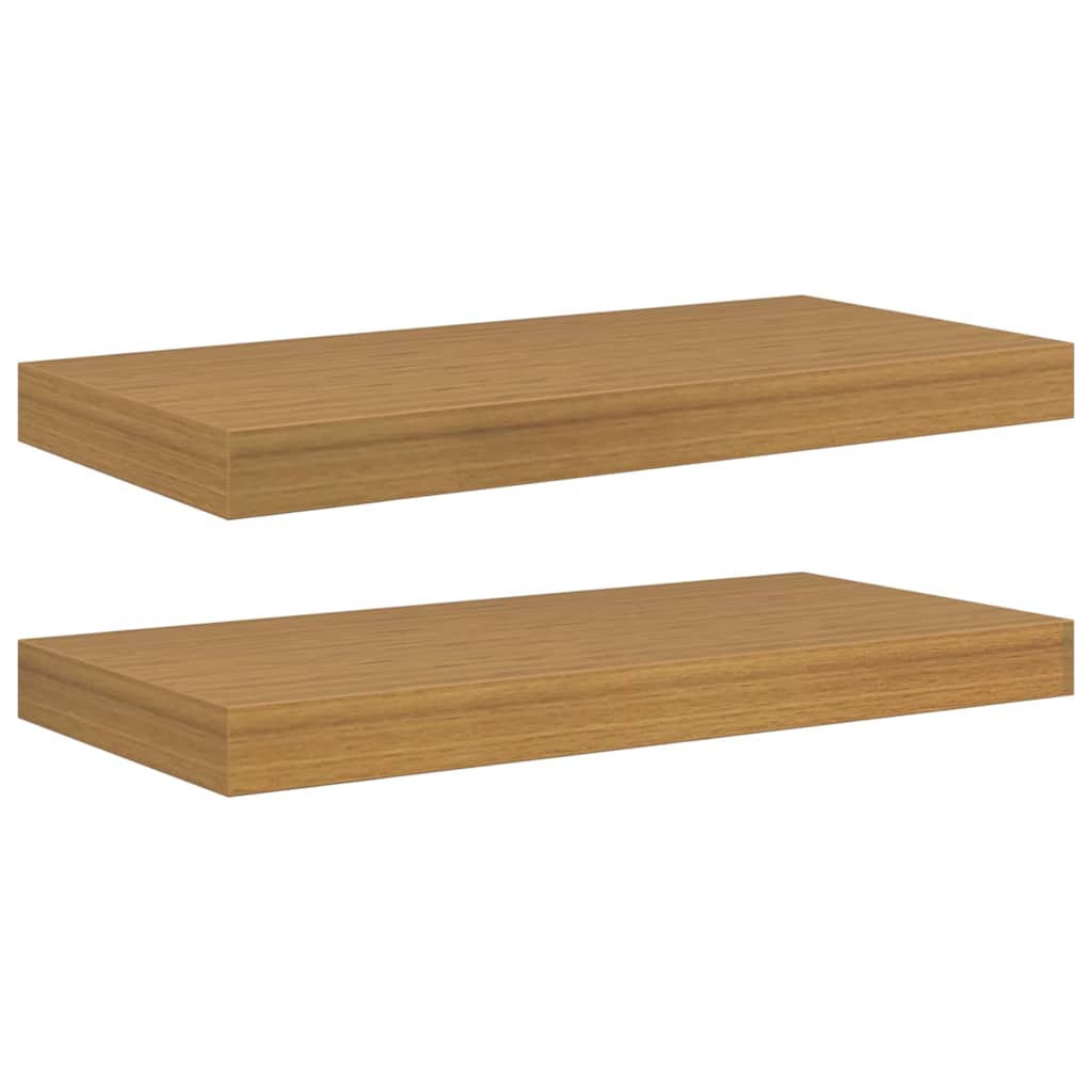 Vägg hylla 2 st Beige 50 x 23,5 x 3,8 cm Konstruerat trä