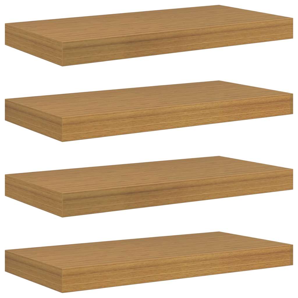 Vägg hylla 4 st Beige 50 x 23,5 x 3,8 cm Konstruerat trä