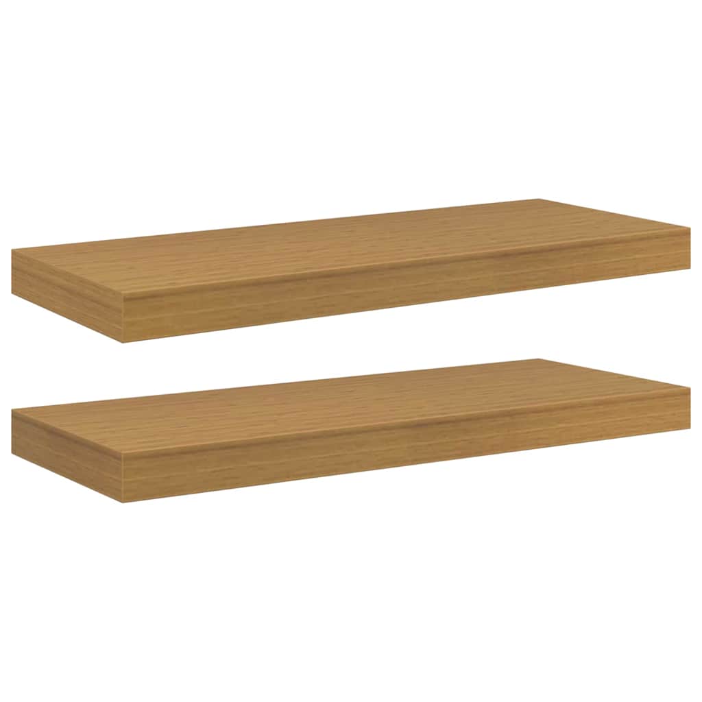 Vägg hylla 2 st Beige 60 x 23,5 x 3,8 cm Konstruerat trä