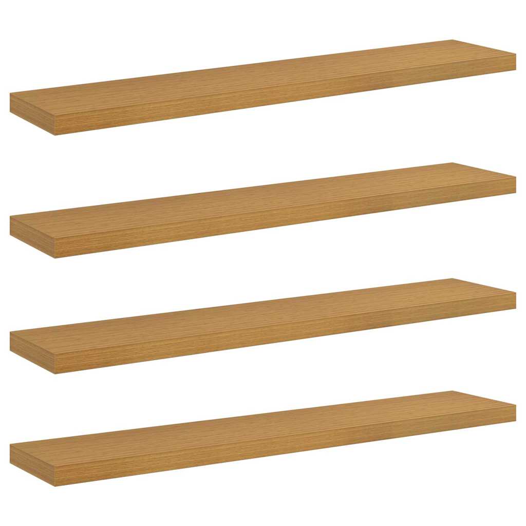Vägg hylla 4 st Beige 120 x 23,5 x 3,8 cm Konstruerat trä