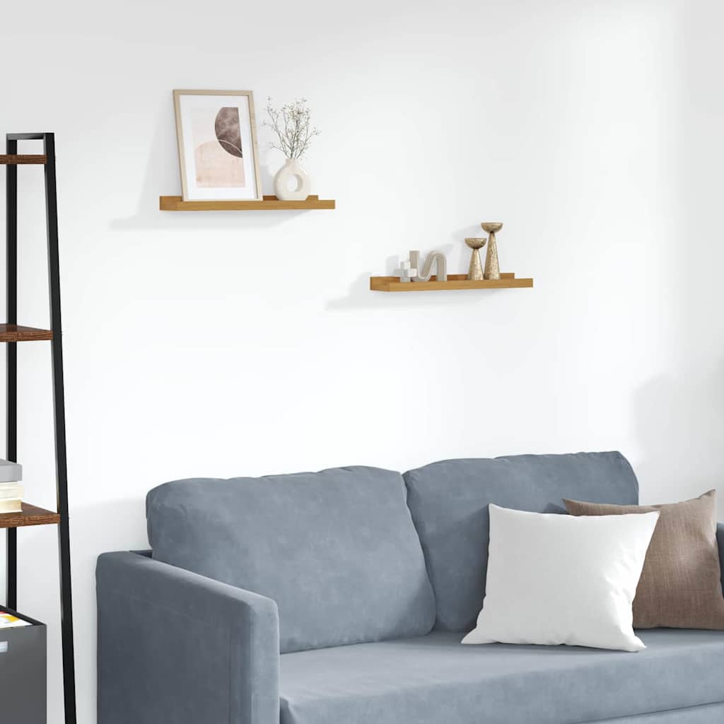 Vägg hylla 2 st Beige 40 x 9 x 3 cm Konstruerat trä