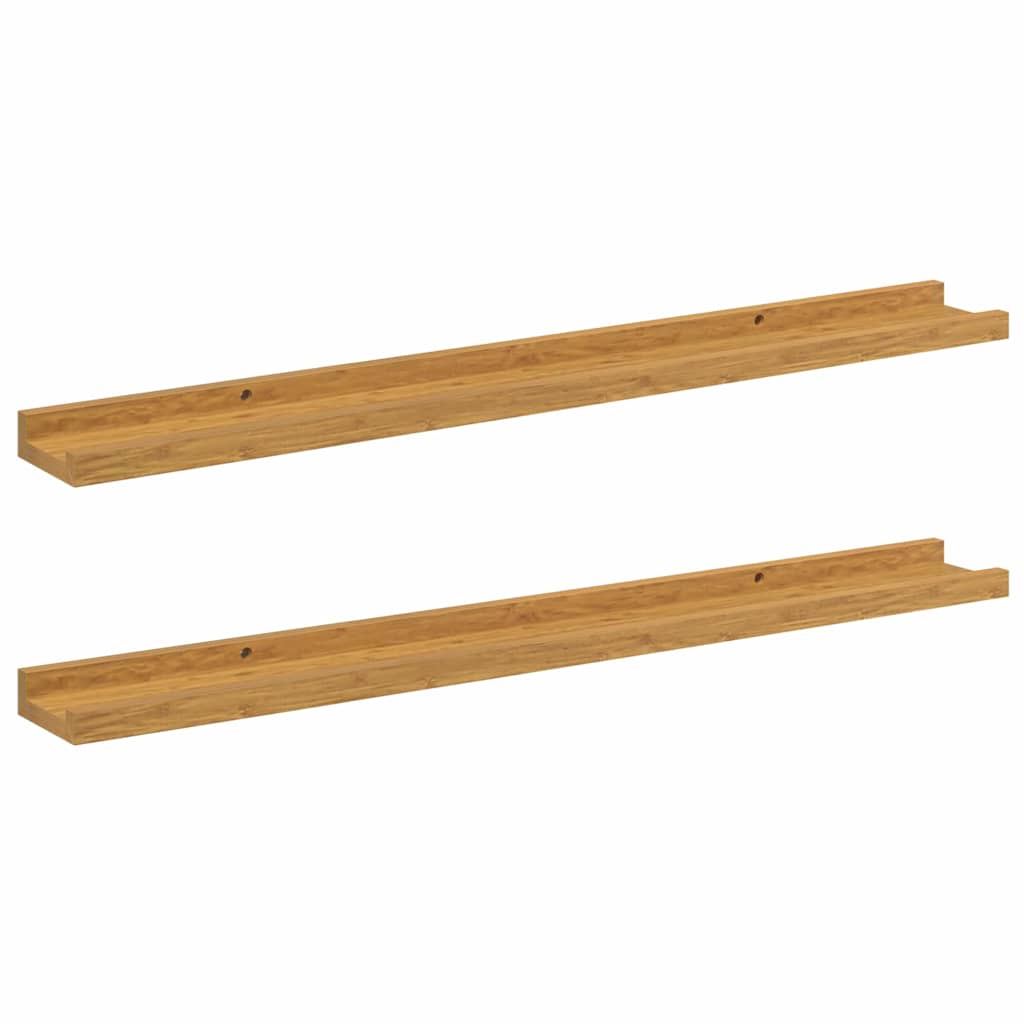 Vägg hylla 2 st Beige 80 x 9 x 3 cm Konstruerat trä