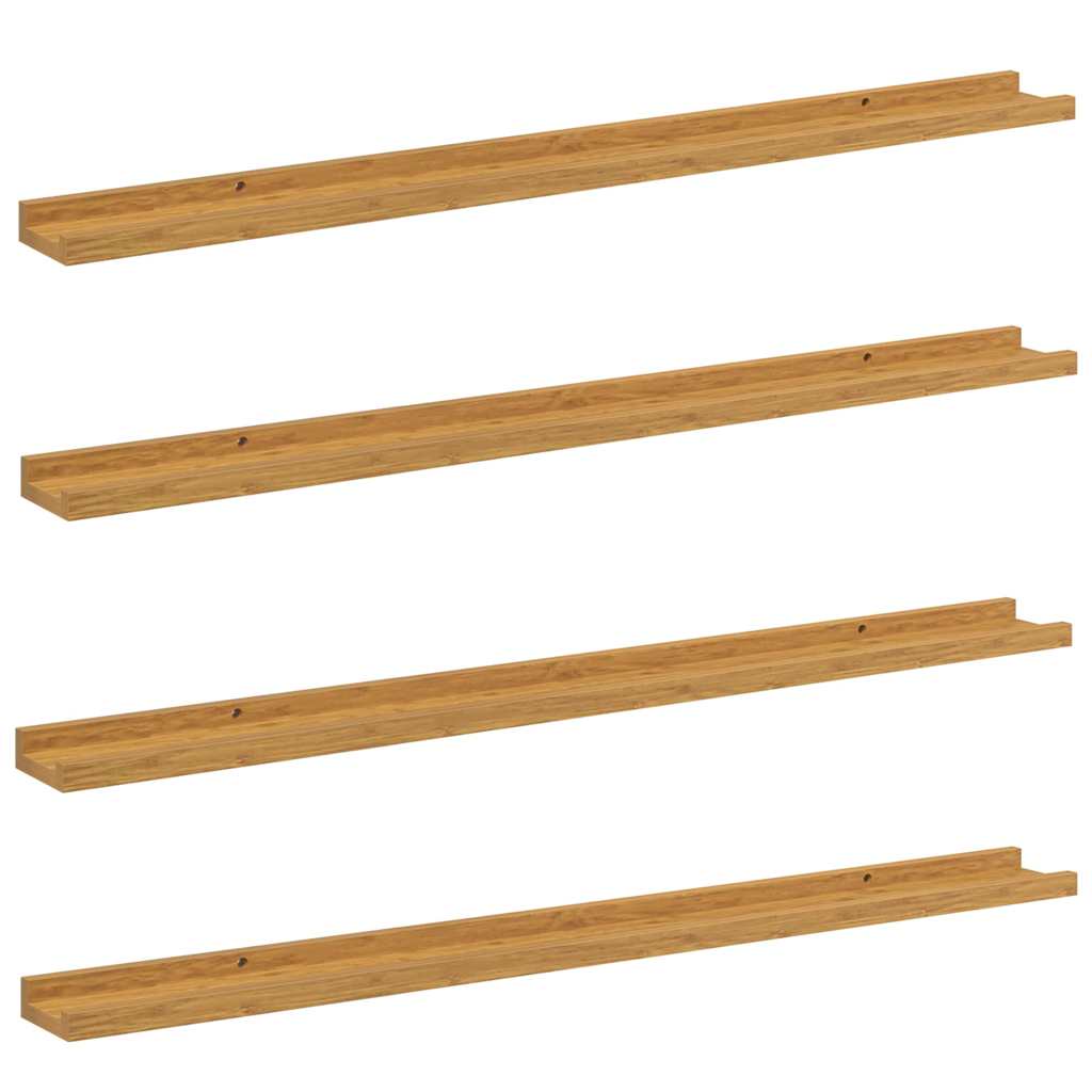 Vägg hylla 4 st Beige 100 x 9 x 3 cm Konstruerat trä